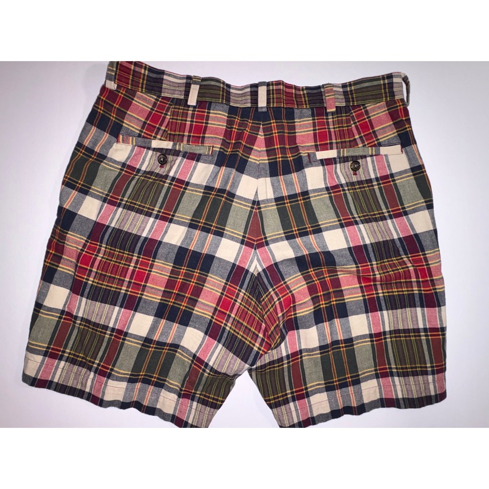 Brooks‎ Brothers 346 Plaid Cotton Shorts Men's W35 Classic Fit Casual Chino - Picture 6 of 6